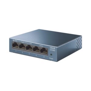Switch Tplink LS105G para escritorio 5 puertos 10/100/1000Mbps azul metal